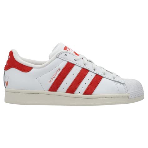 adidas superstar schoenen dames zwart wit rood rose